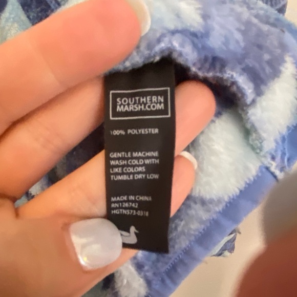 Southern Marsh North Basin Pullover in Navy & French Blue L - Picture 9 of 11